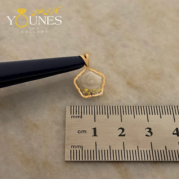 آویز سواروسکی رز سفید طلا